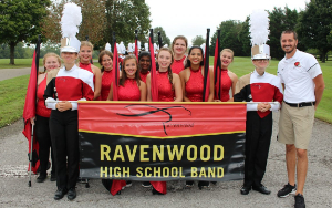 Mr. J and band members before the parade 