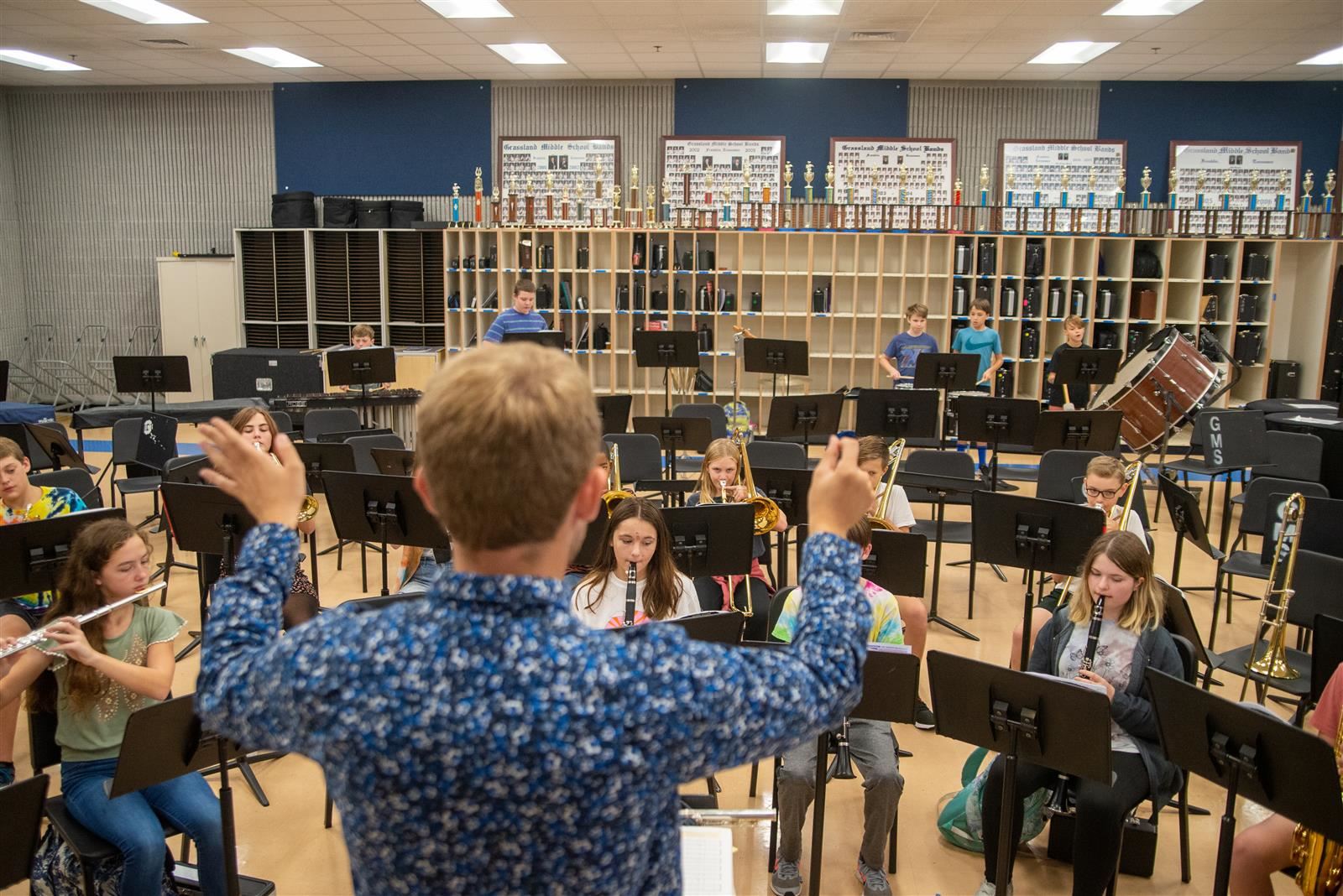 band director conducting band
