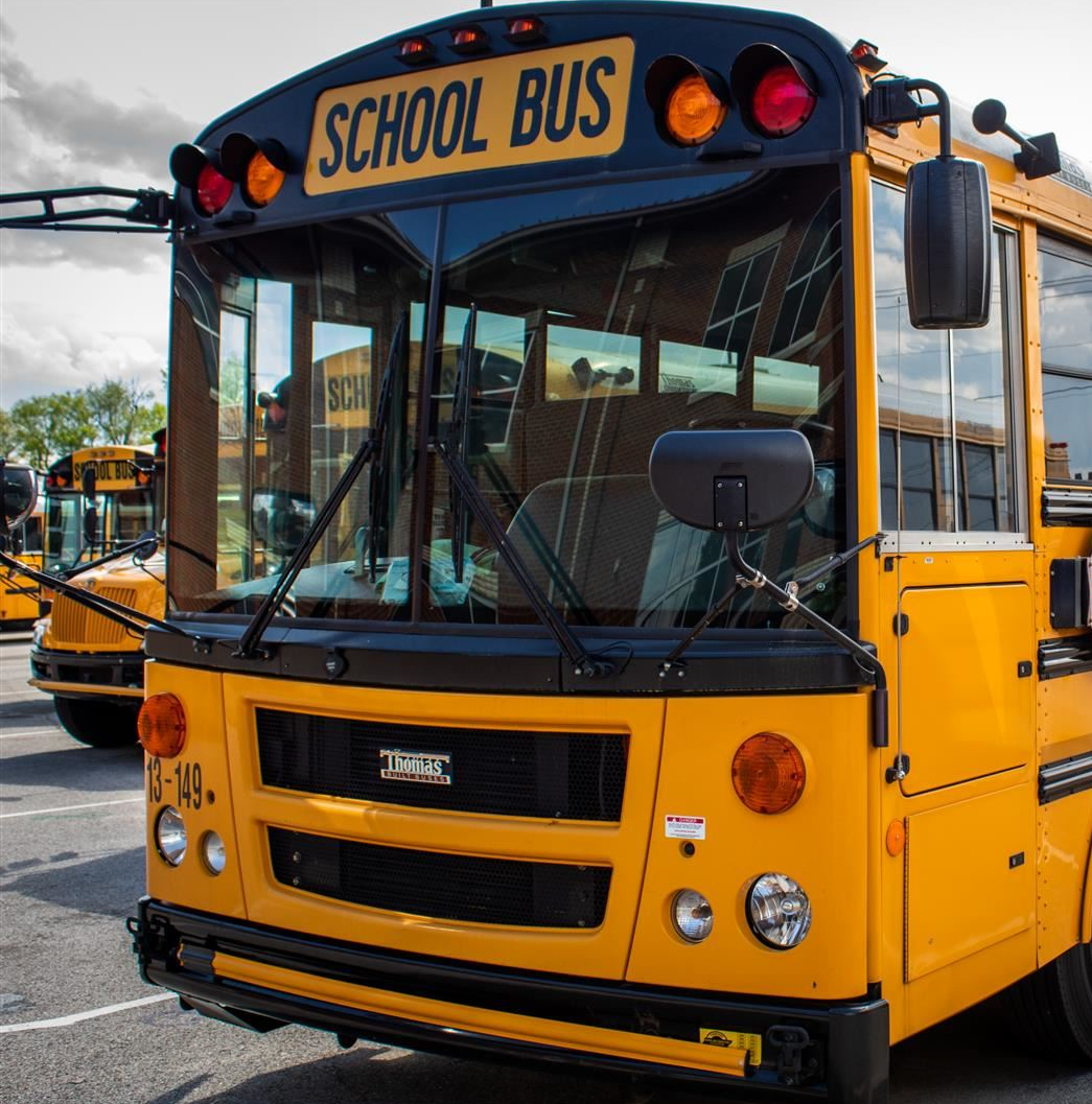 Picture of the front of a bus