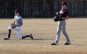 baseball boys at practice