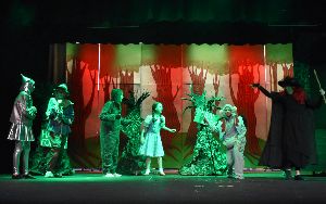 Students on stage during perfomance