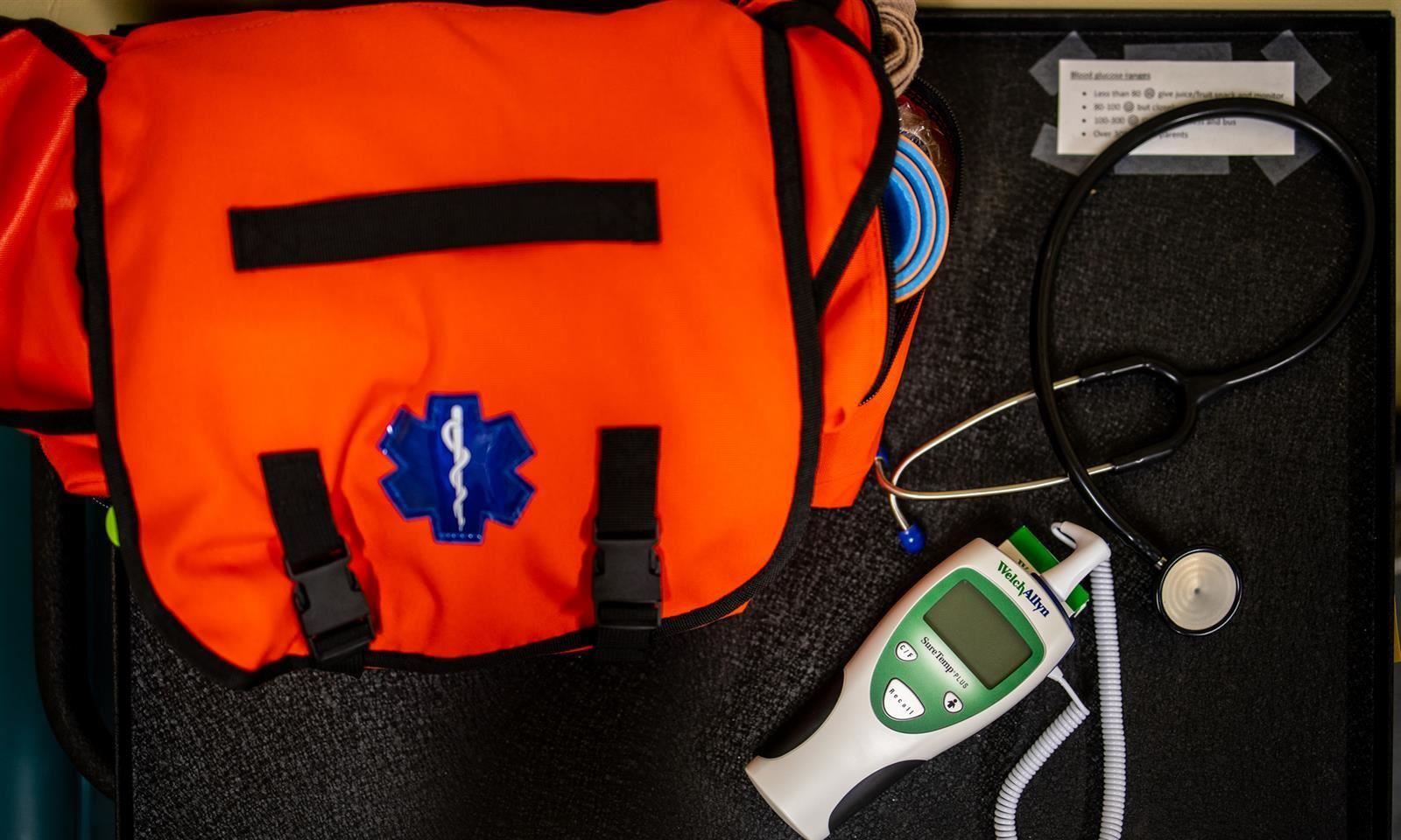 First aid bag and supplies 
