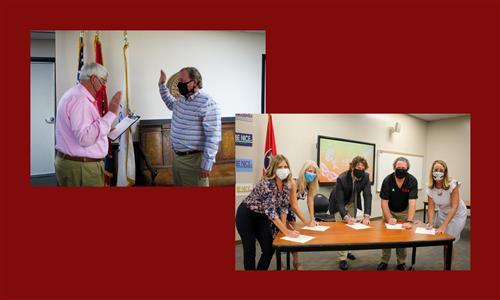School board members swearing in 