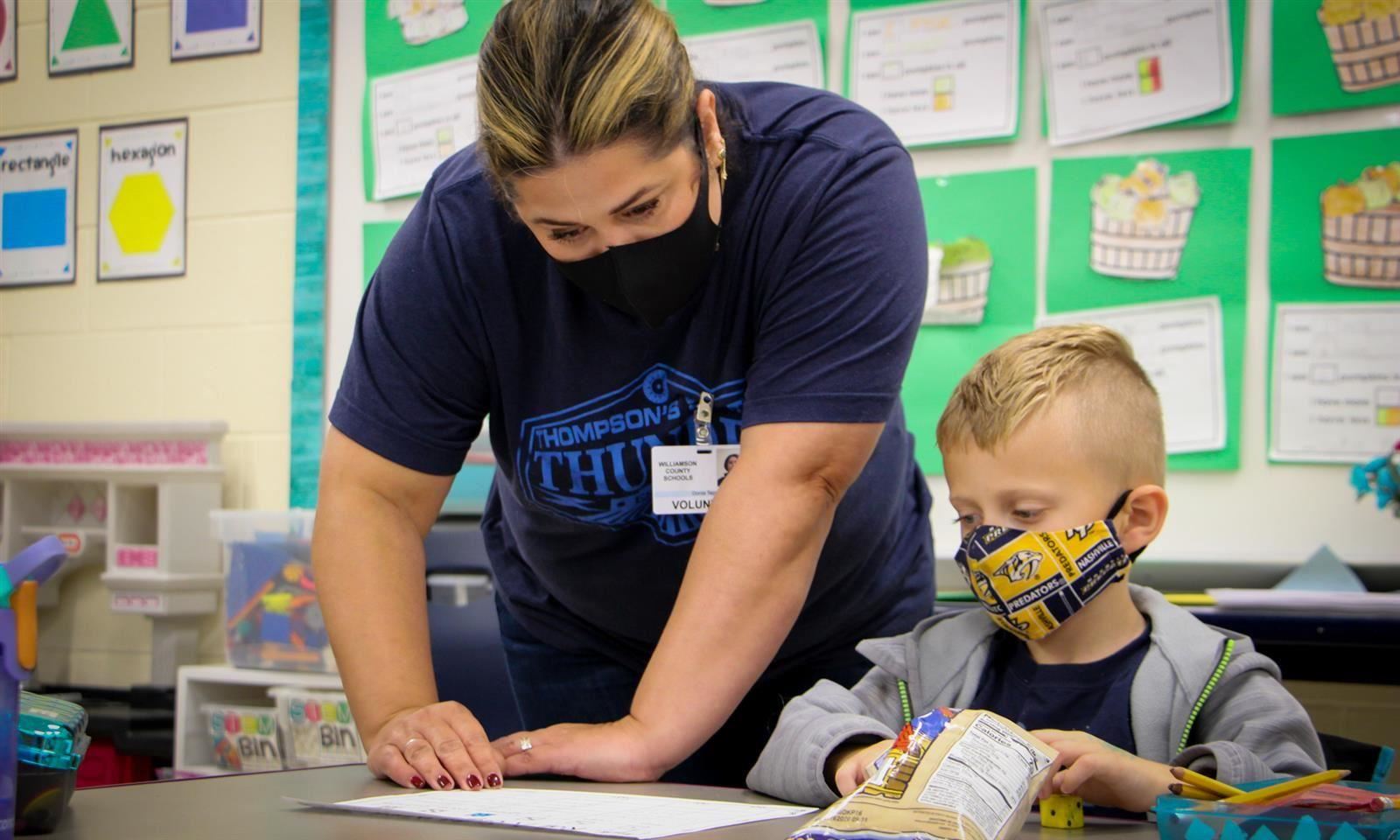 substitute helps students 
