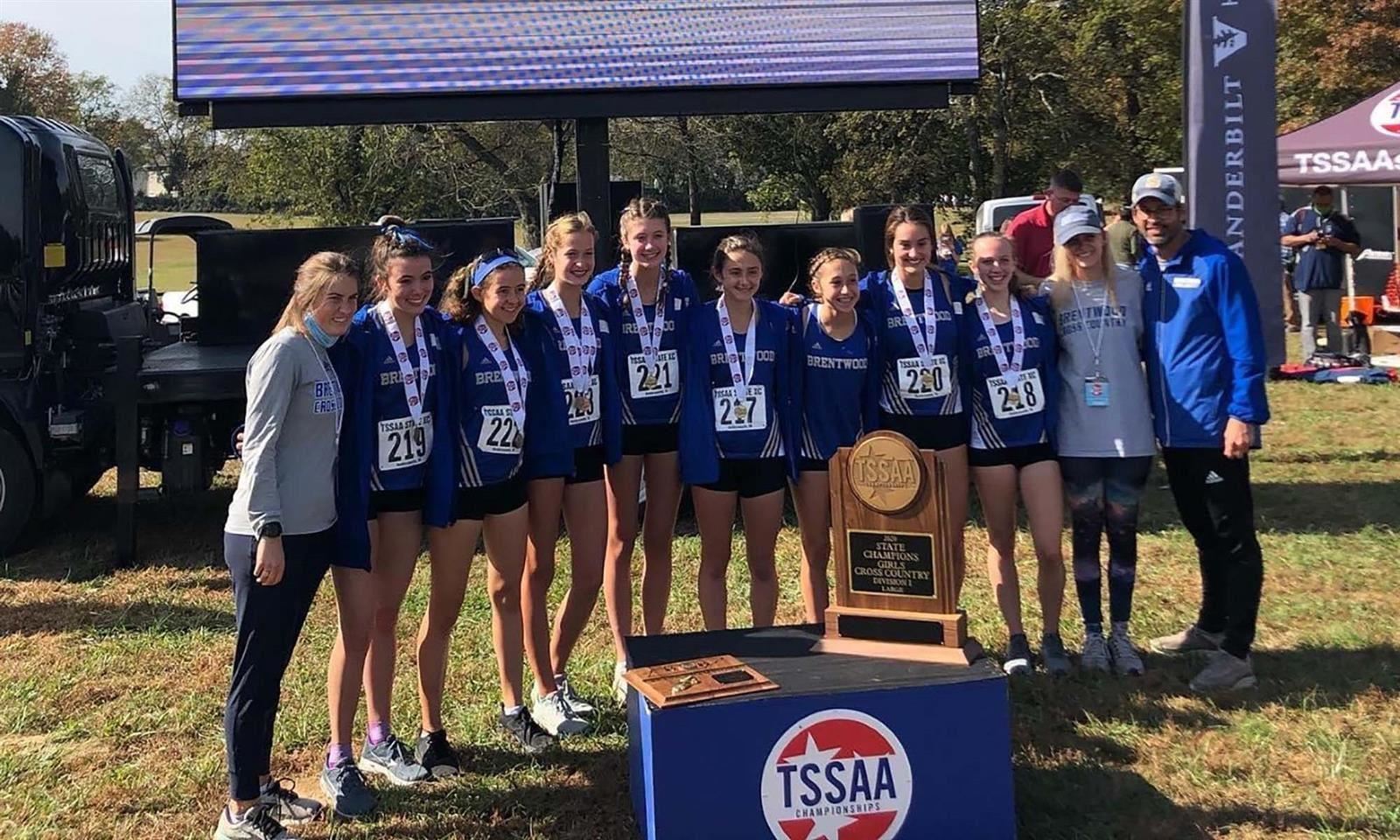 Brentwood girls cross-country team 