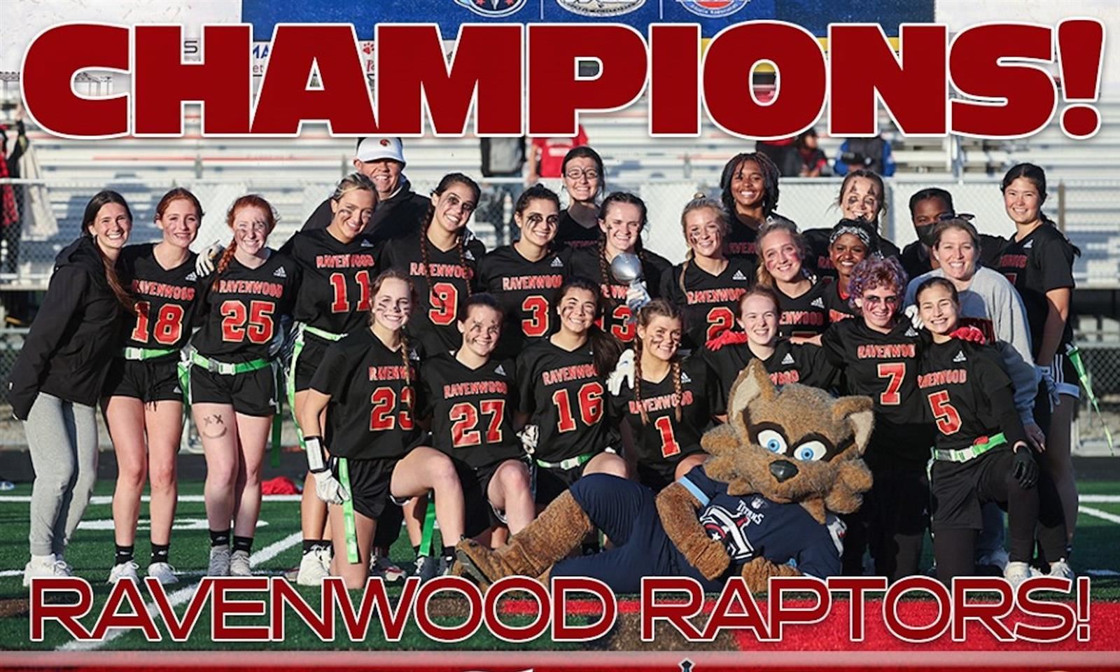 Ravenwood High girls flag football team