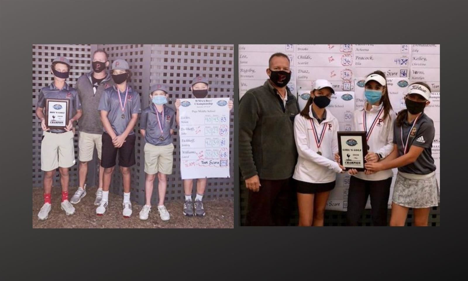 Page Middle school golf champions 