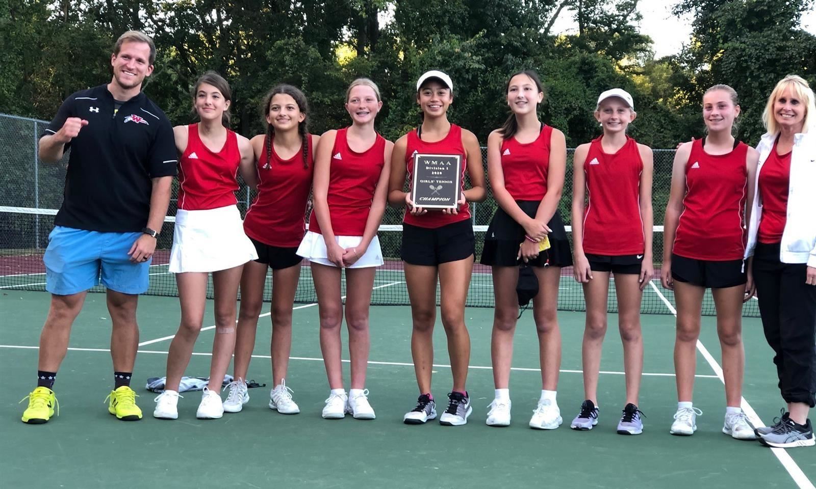 Woodland Middle girls tennis 