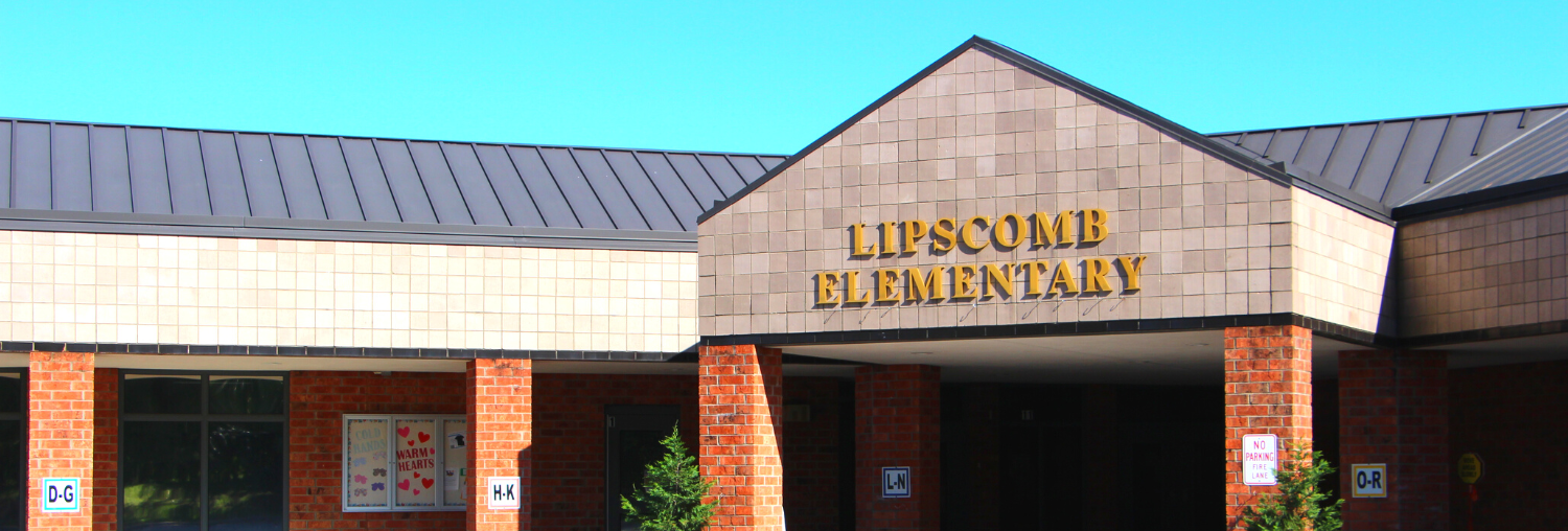 The front entrance of Lipscomb Elementary