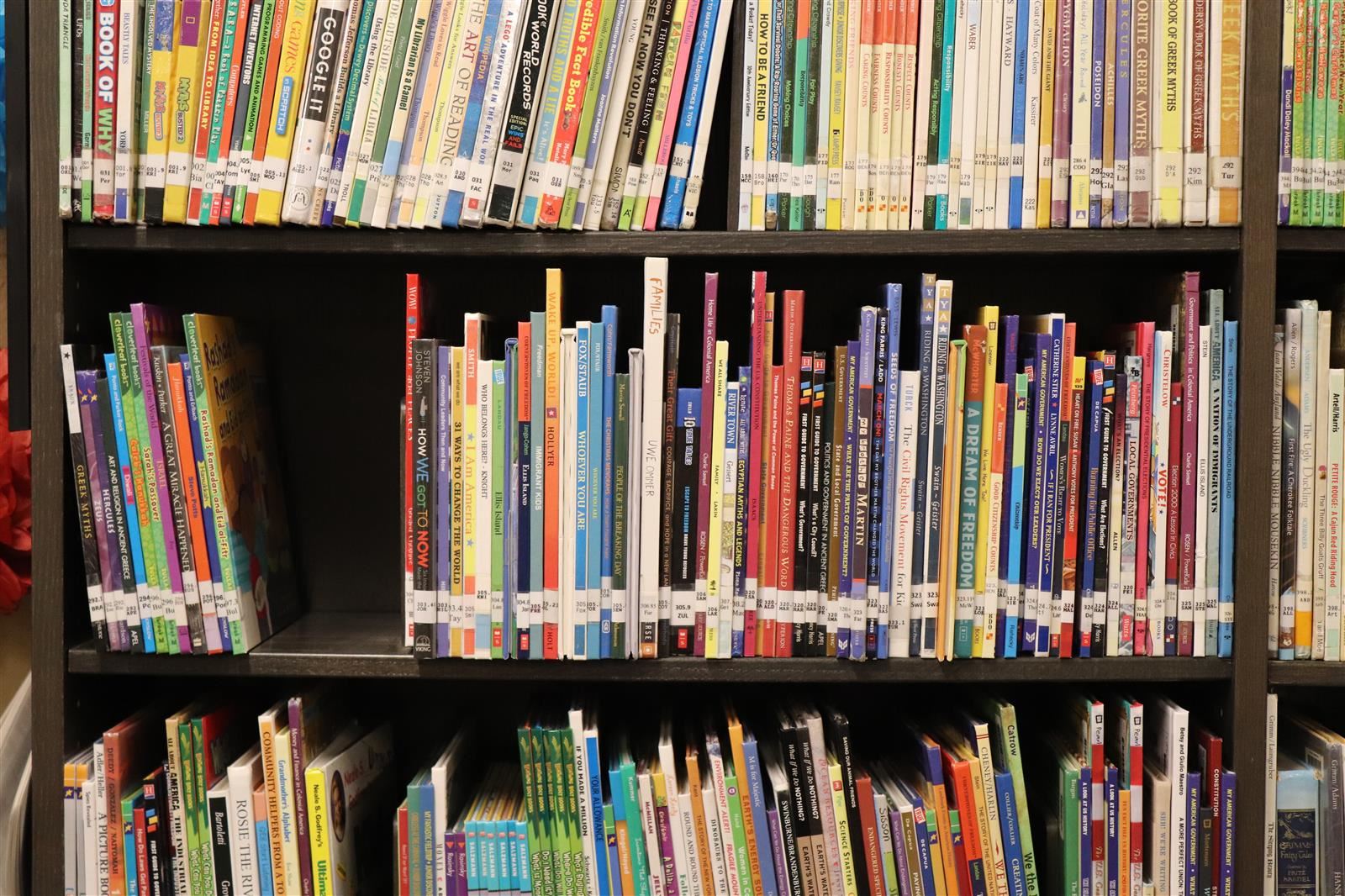 books on a bookshelf