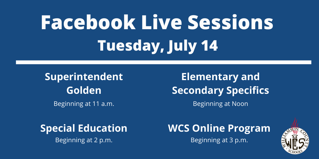 Facebook Live session information 