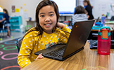  girl on computer