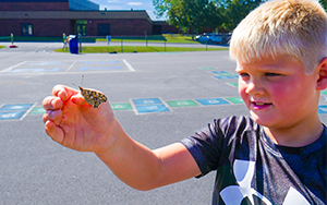  boy with butterfly