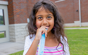  girl with a popsicle