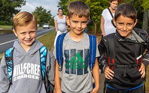  three boys walking