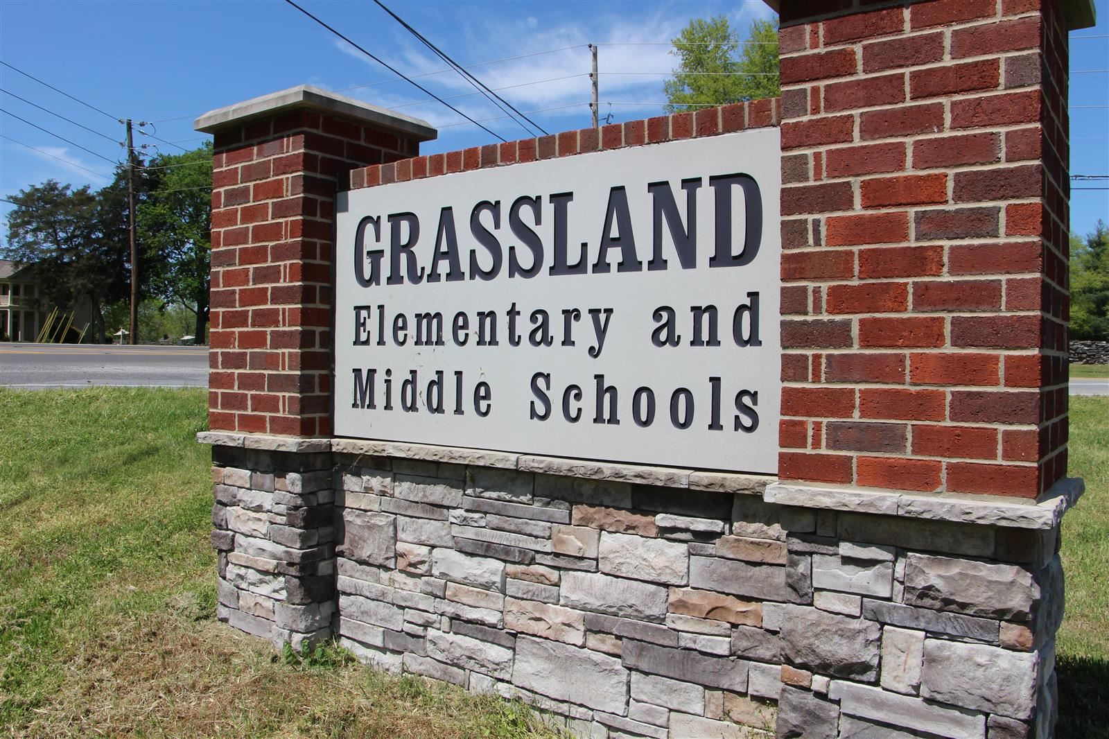 grassland elementary and middle school sign