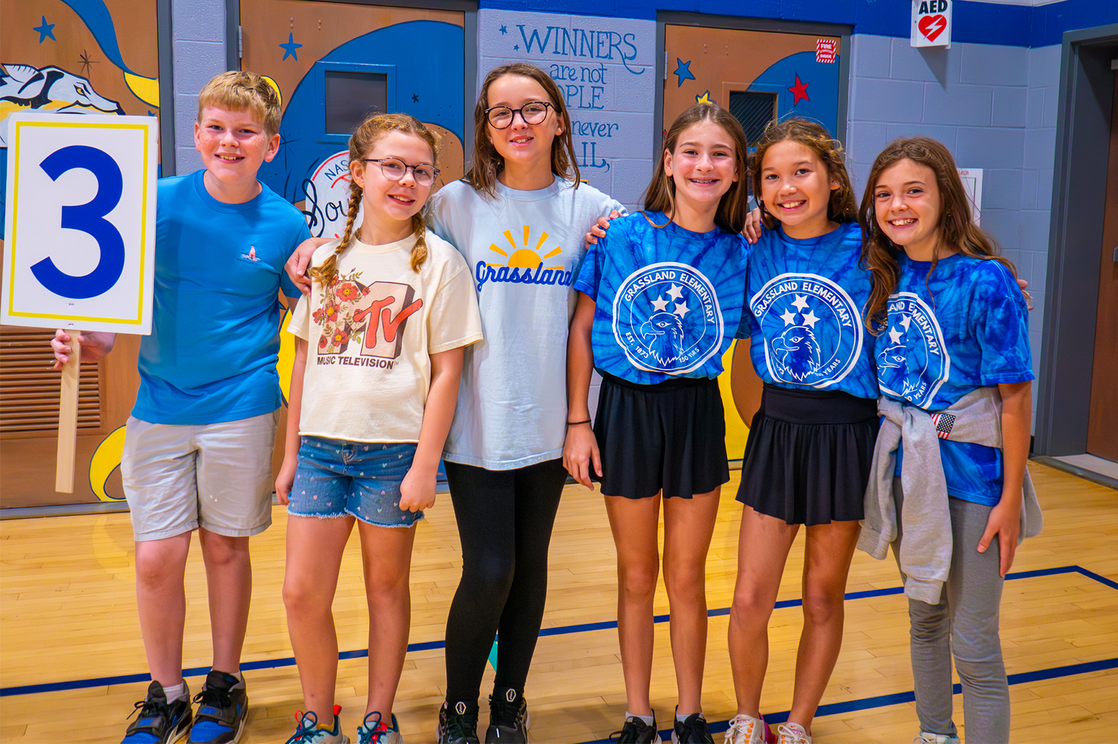 students in the gym