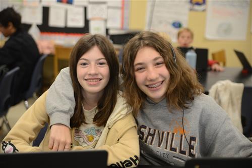 students working