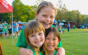  three girls smiling