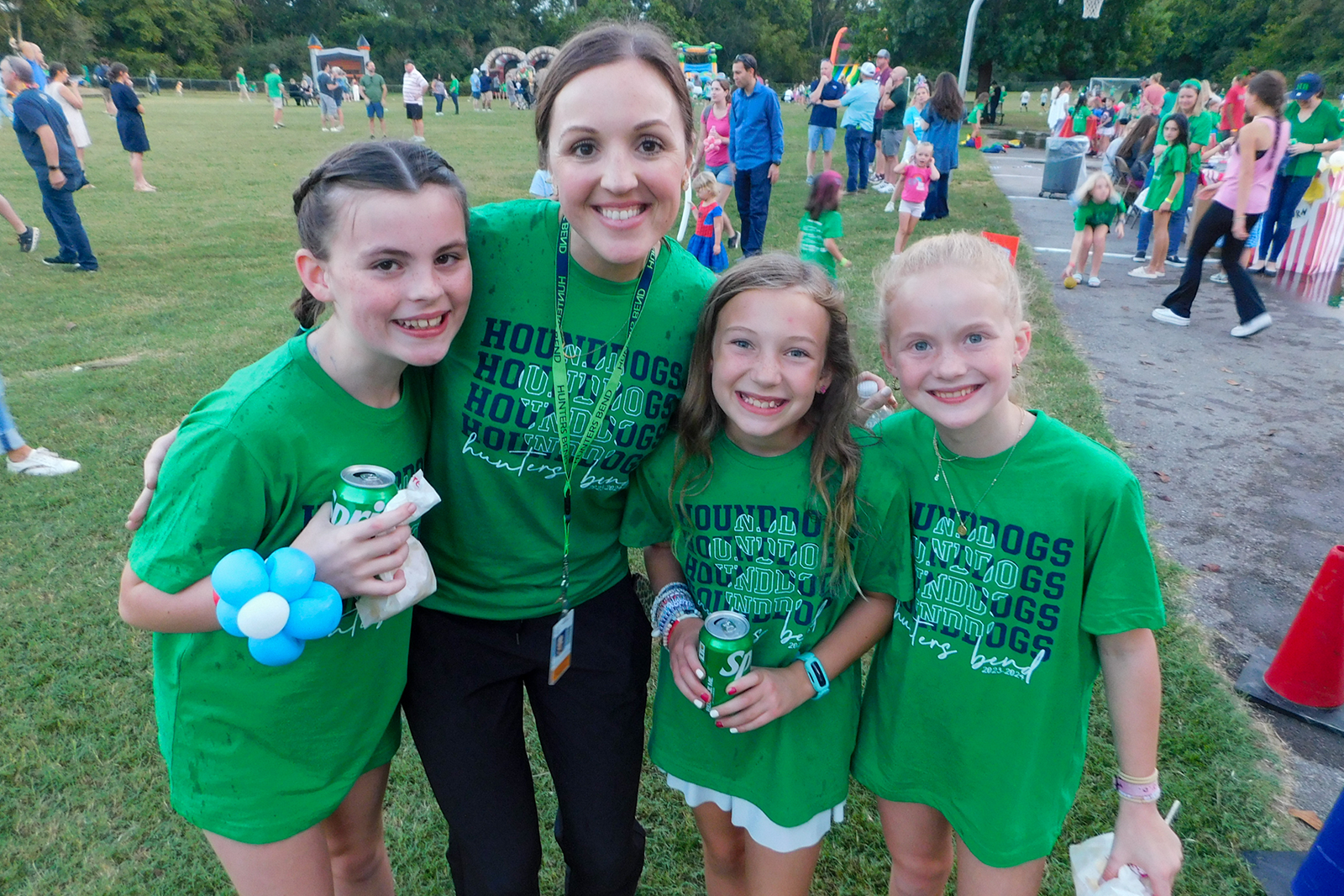 principal and three girls