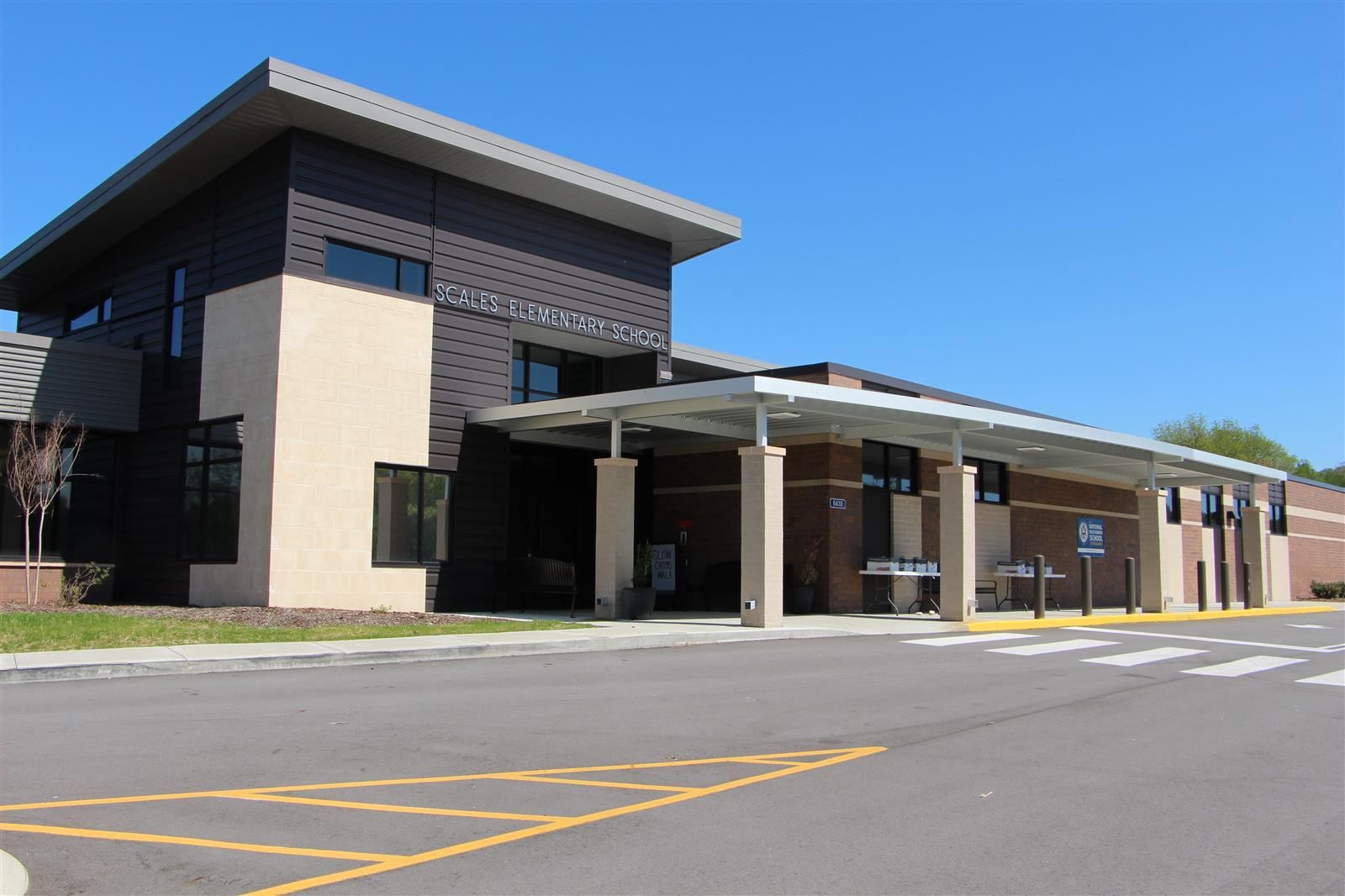 Front of Scales Elementary school currently