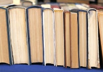  books lined up