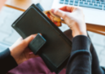  Wallet with credit card