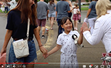  student giving a high five