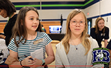  two girls talking