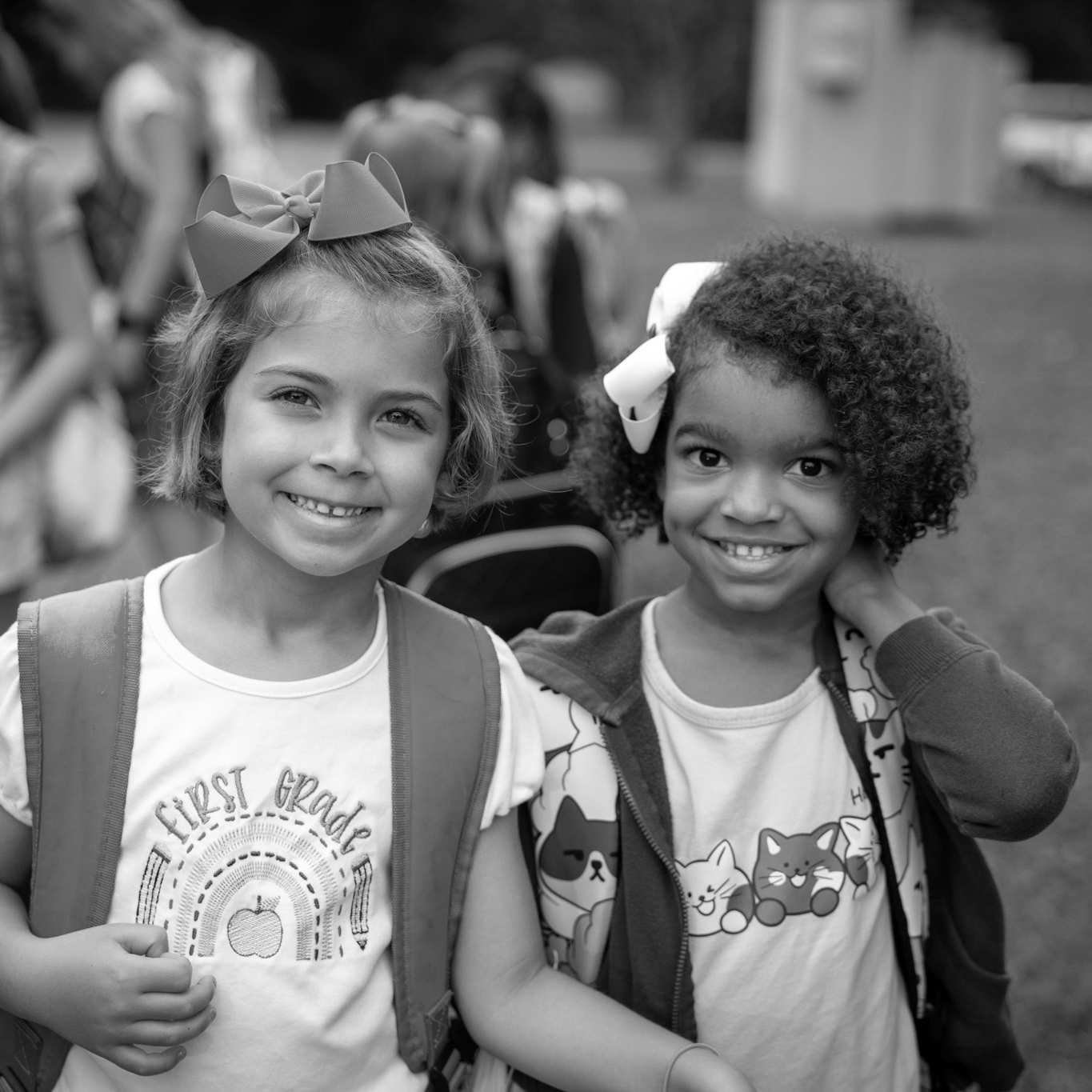 two girls walking together