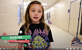 girl talking in hallway