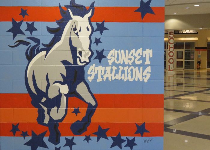 Stallion Mural on wall