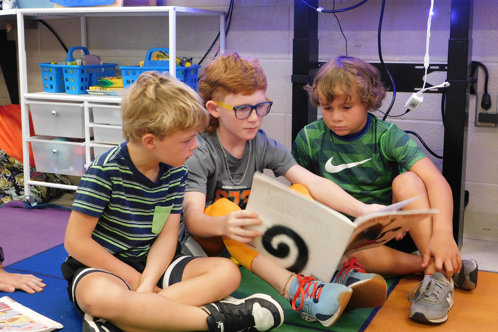 group of students reading