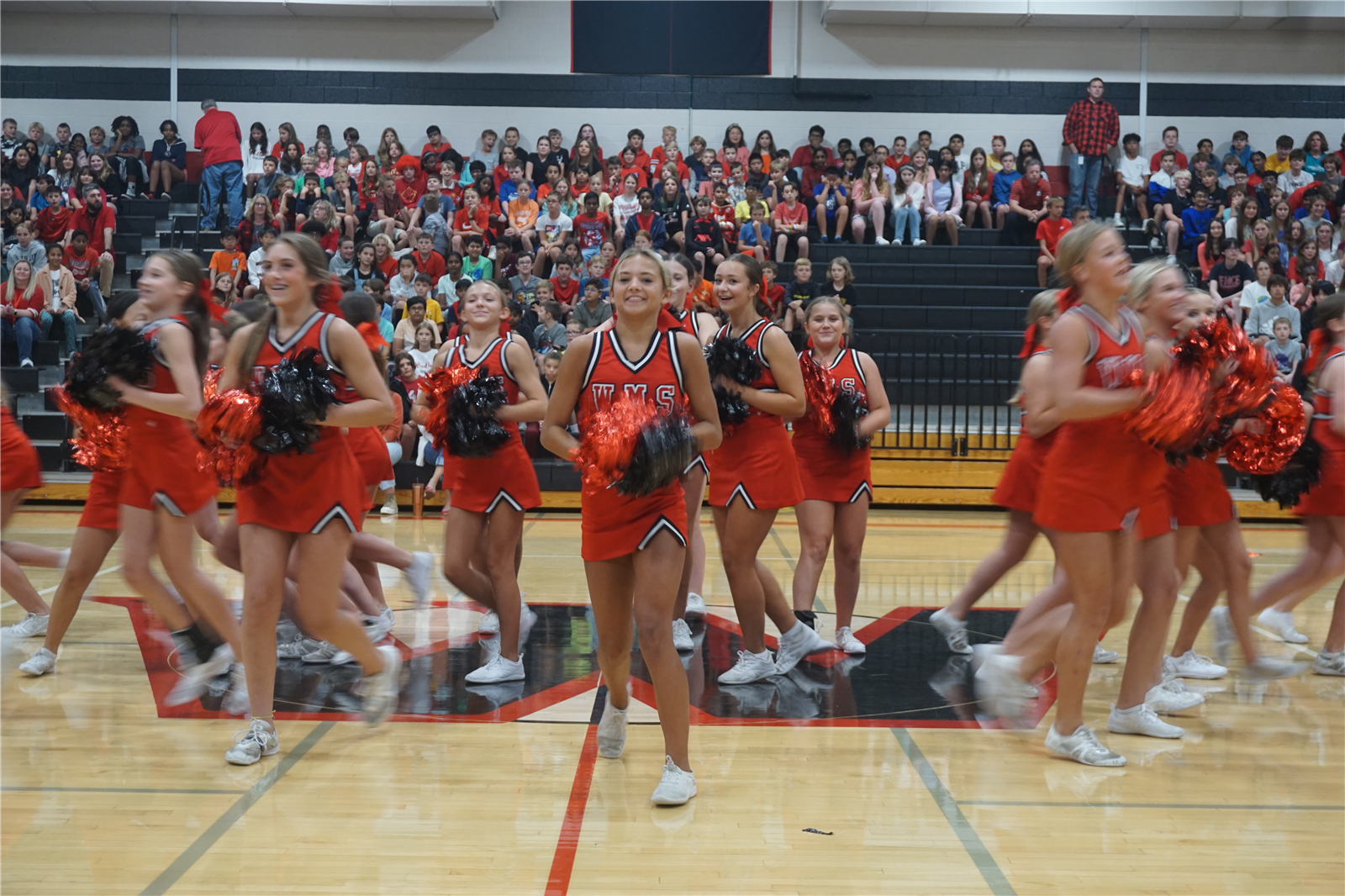  Cheerleaders are pictured in the gym