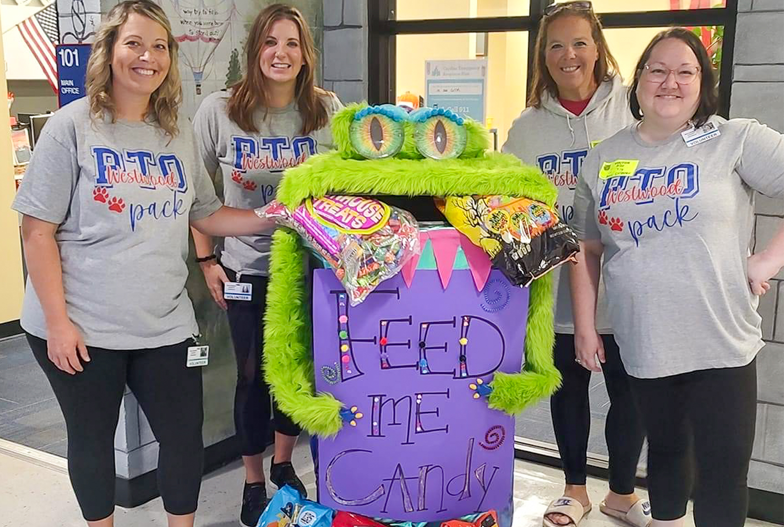 PTO women in gray shirts