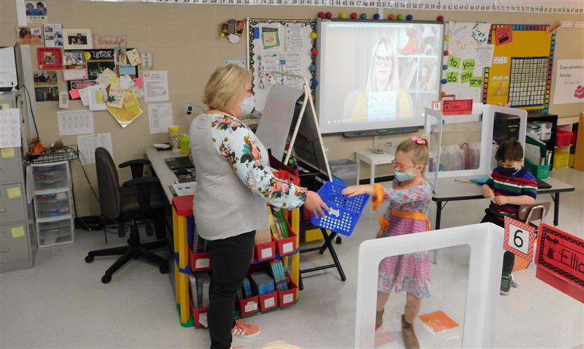 Educator teaches classroom