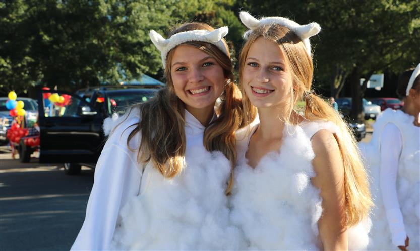 Brentwood High students celebrate during homecoming parade