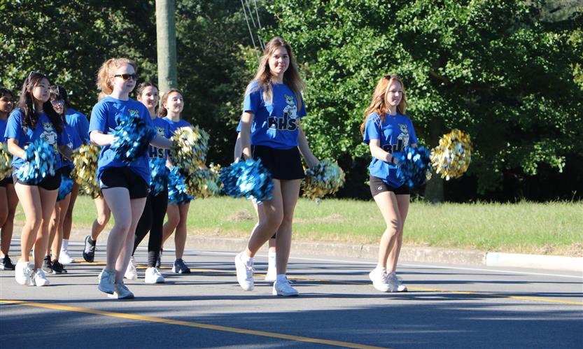 Brentwood High students celebrate during homecoming parade