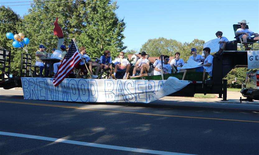 Brentwood High students celebrate during homecoming parade