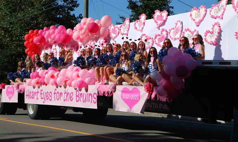 Brentwood High students celebrate during homecoming parade