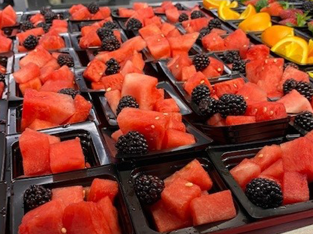 Watermelon in the cafeteria