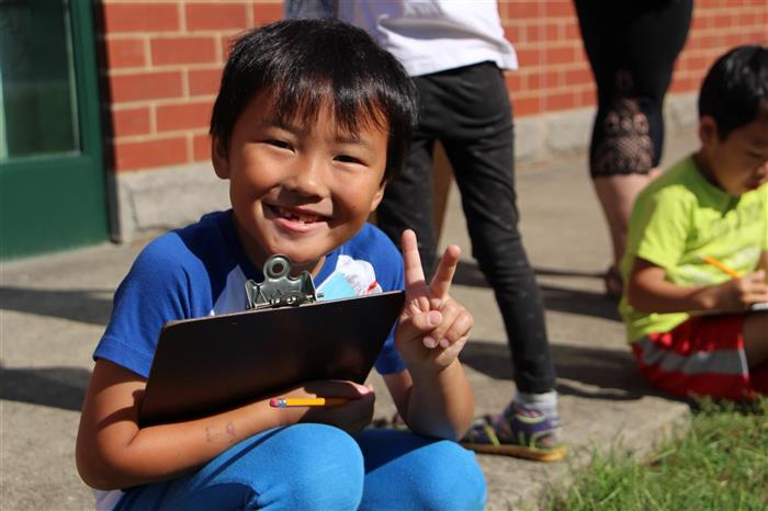 Student participating in the WCS English as a Second Language Program