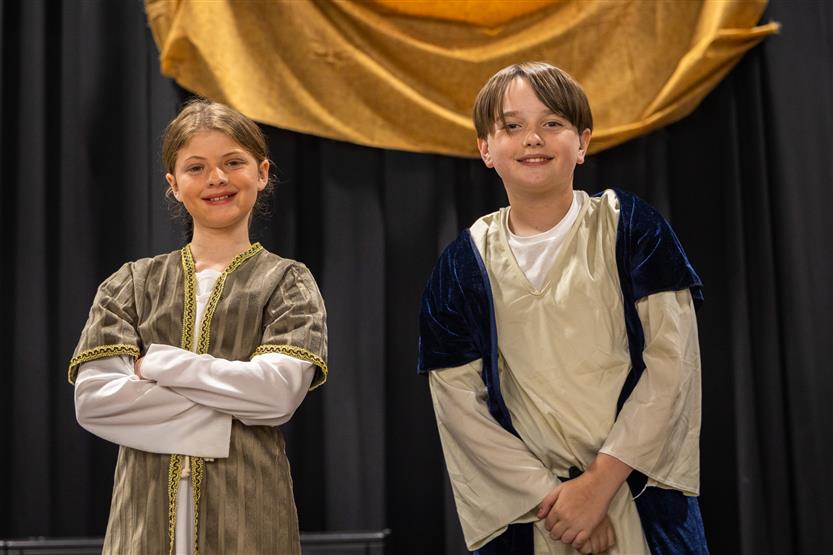 Students dressed in Aladdin costumes