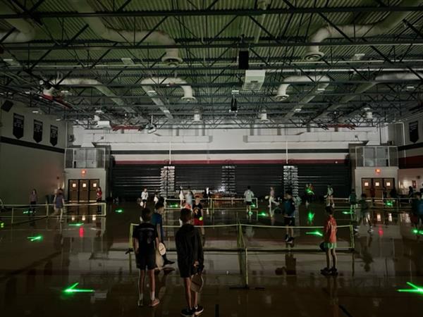 Glow in the dark four square pickle ball